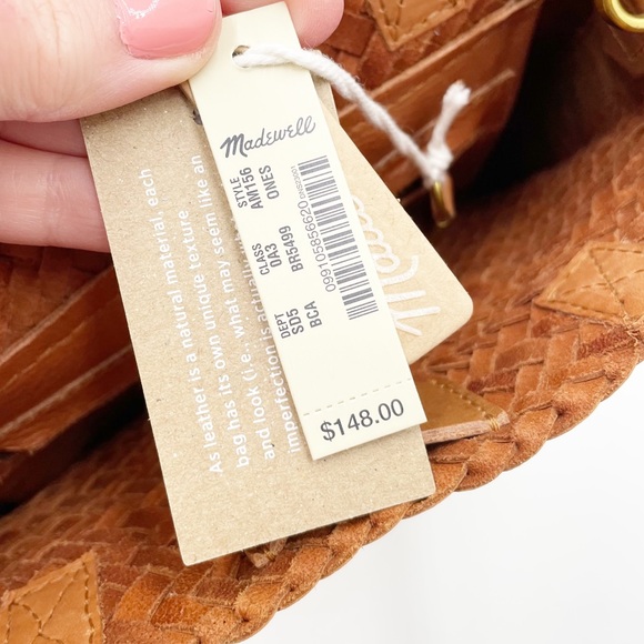 Madewell Small Transport Woven Leather Crossbody - Picture 6 of 8